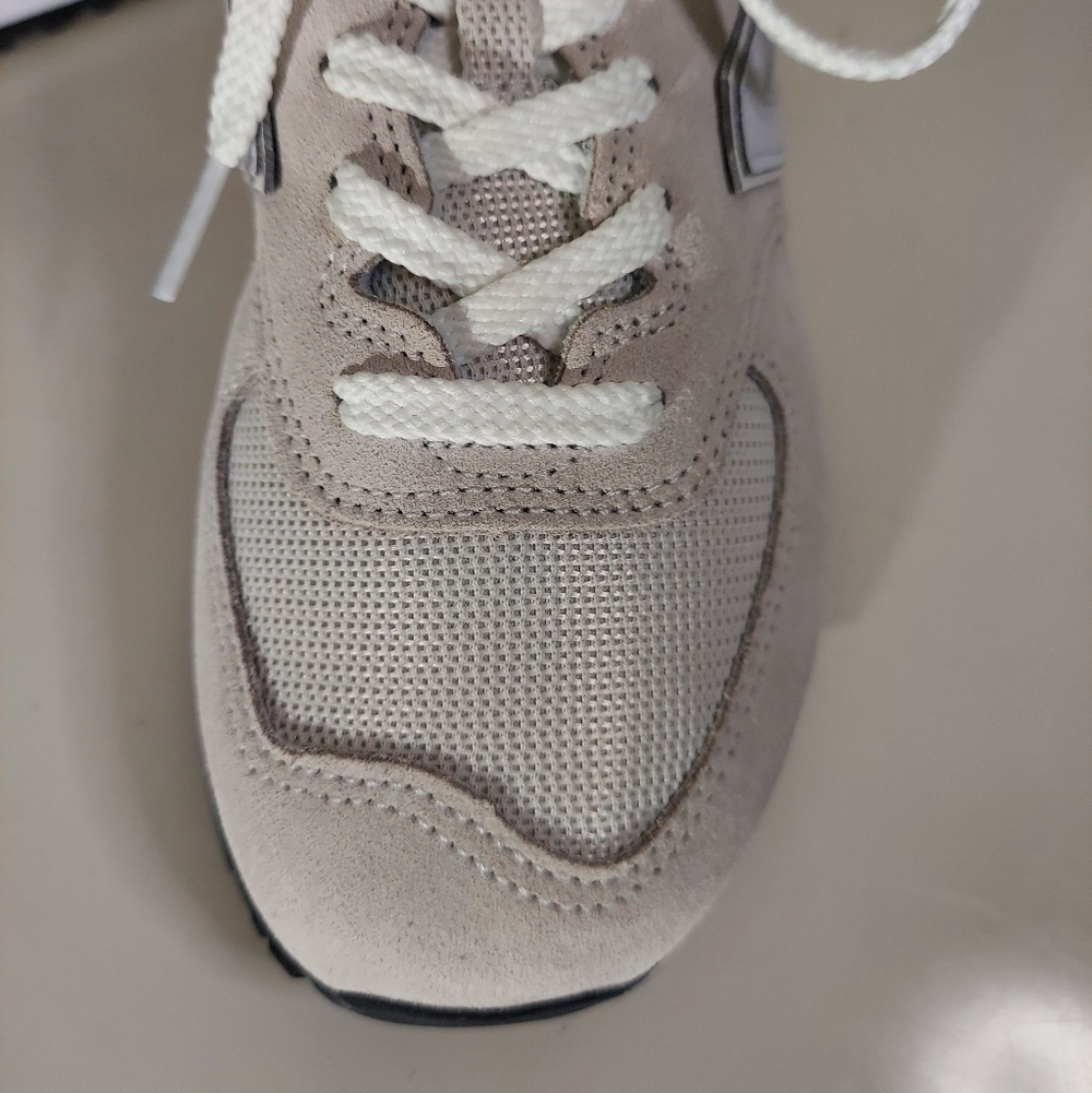 New Balance Classic 574 White/Bone Suede Casual Lace Up Sneakers WM Size US 9 - Picture 13 of 16